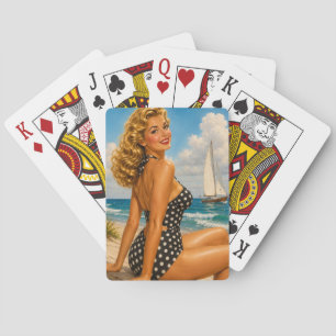 Cartes à jouer Vintage Bathing Beauty