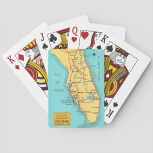 Cartes à jouer vintage de la côte du golfe de Flor