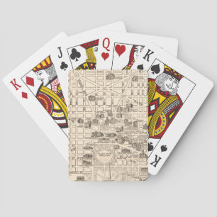Cartes à jouer vintage de Washington DC