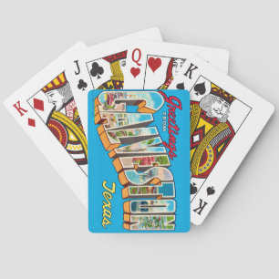 Cartes à jouer vintage Galveston Texas