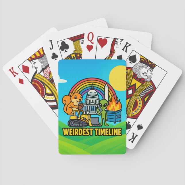 Cartes à jouer Weirdest Timeline par Phil Elmore (dos)