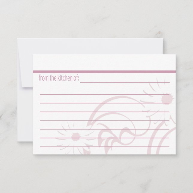 Cartes à la théière rose et à la pâtisserie (Devant)