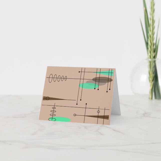 Cartes à notes modernes du milieu du siècle Atomiq (Devant)