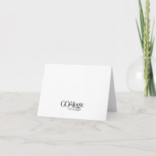 Cartes à notes noires et blanches du logo GOALogic