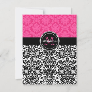 Cartes à notes personnalisées élégantes en noir ro