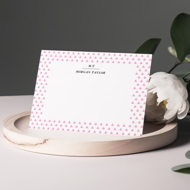 Cartes à notes personnalisées Little Rose Triangle (Créateur téléchargé)
