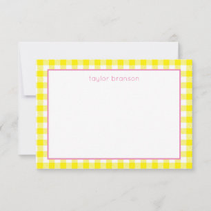 Cartes à notes personnalisées Plaid Buffalo