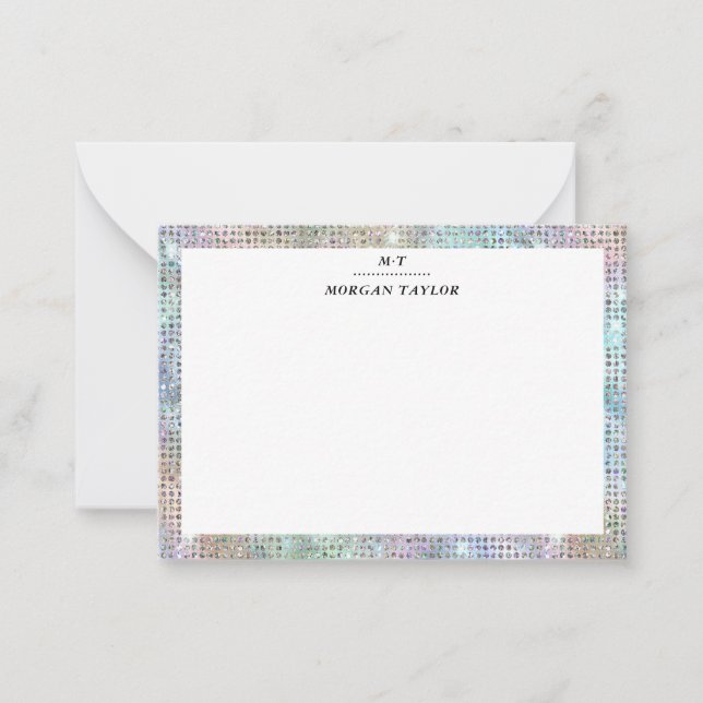 Cartes à notes personnalisées Sparkles de luxe (Devant)