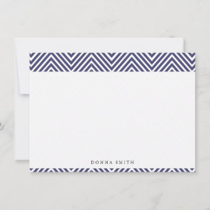 Cartes à notes plates Chevron Sharp Navy
