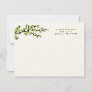 Cartes à notes plates personnalisées en fleurs de 