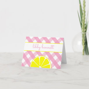 Cartes à notes pliées personnalisées en limonade r