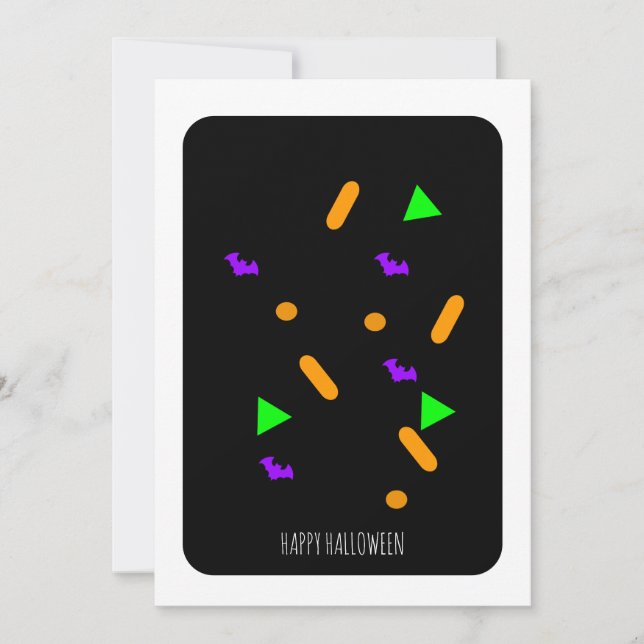 Cartes à paillettes sur le thème de Halloween joye (Devant)