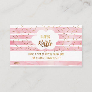 Cartes à raffle pour couches pour bébés - rose et