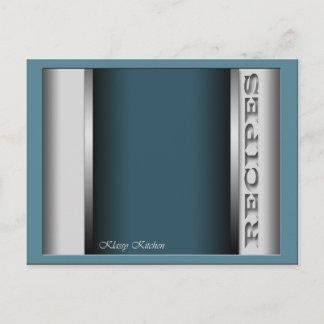 Cartes à Recettes Bleues Sophistiquées