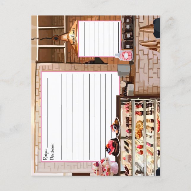 Cartes à recettes de boulangerie (Devant)