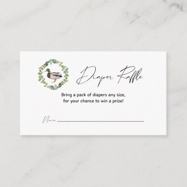 Cartes à roulettes Baby shower de canard Mallard (Devant)