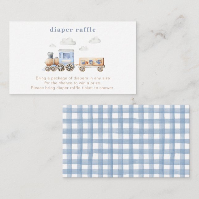 Cartes à roulettes du train | Baby shower ferrovia (Devant / Derrière)