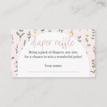 Cartes à roulettes fleurs sauvages Baby showers