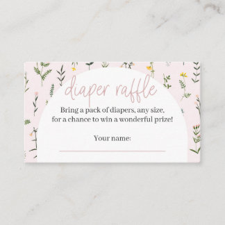 Cartes à roulettes fleurs sauvages Baby showers