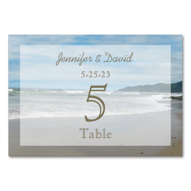 Cartes à thème Mariage de plage (Devant)
