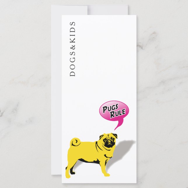 Cartes amusantes de Pug (Devant)