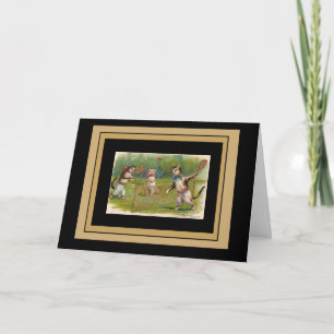 Cartes anciennes Chats jouant au tennis Meilleurs 