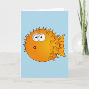CARTES ANNIVERSAIRE SAUVAGE POISSON GONFLABLE DRÔL