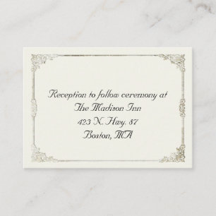 Cartes antiques de clôture de mariage de cadre