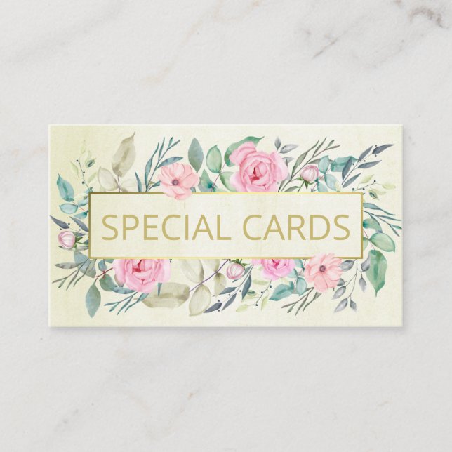 Cartes artisanales Vintages à cadres floraux Scrap (Devant)