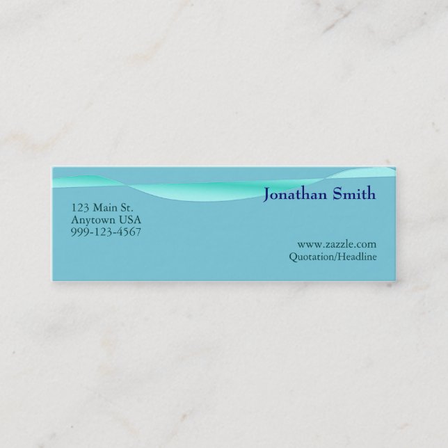 Cartes artistiques de profil de vague (Devant)