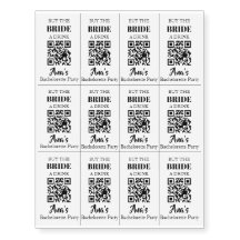 Cartes avec code QR "Offrez un verre à la mariée"