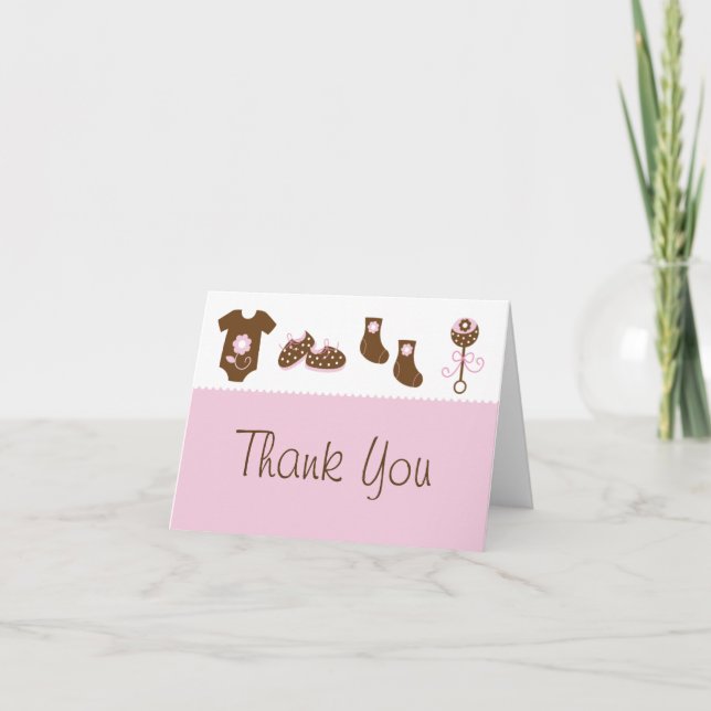 Cartes baby shower Merci (Devant)