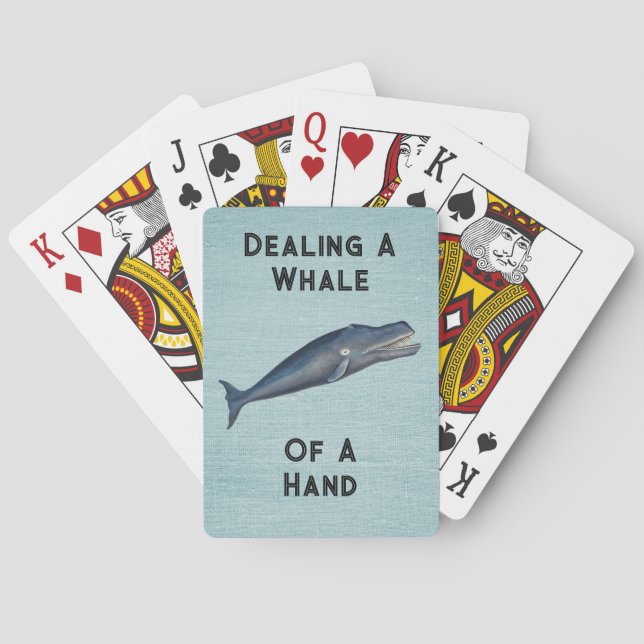 Cartes Baleine de jeu d'un Poker à la main Jouer des cart (dos)