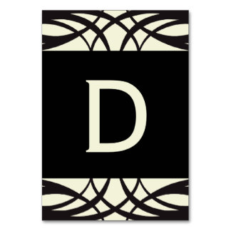 Cartes Bannières Mariages Art Déco en Crème Noire