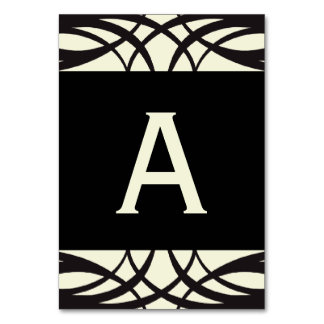 Cartes Bannières Mariages Art Déco en Crème Noire