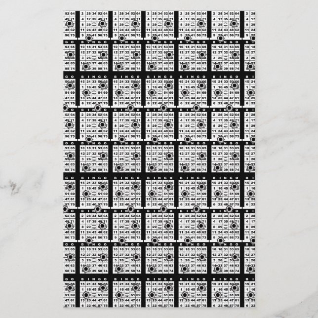 Cartes Bingo Noires (Devant)