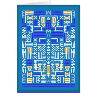 Cartes Blanches Style Navajo Bleu