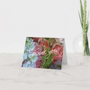 Cartes Blank Thank You avec de belles fleurs
