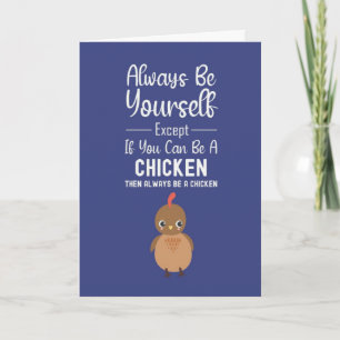Cartes Bleu Marine Pour Enfant Amoureux De Poulet