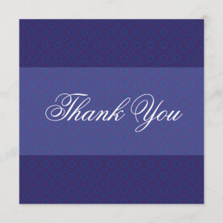 Cartes bleues de Merci de carré de motif de cobalt