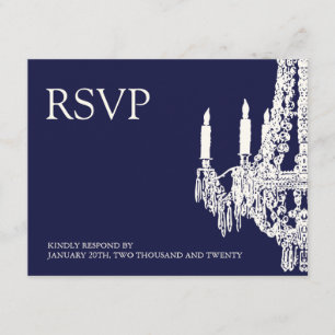 Cartes bleues de minuit du lustre RSVP