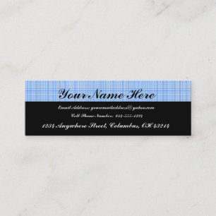 Cartes bleues de profil de plaid