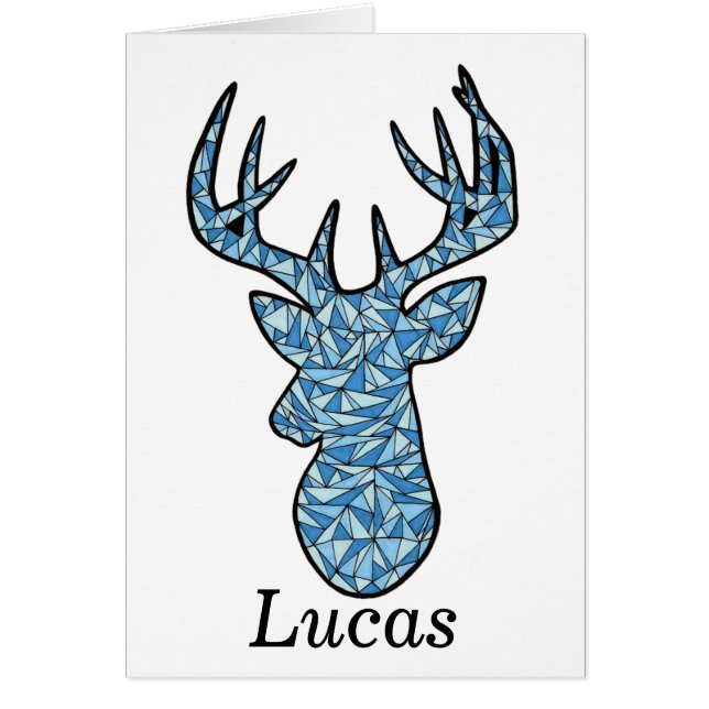 cartes bleues de tête de cerfs communs (Devant)