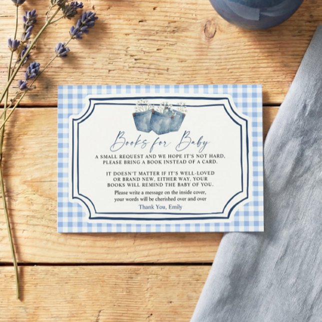 Cartes Blue Jean Books pour bébé  (Créateur téléchargé)