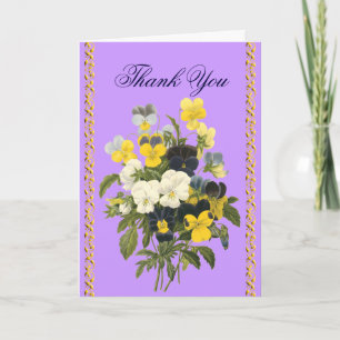Cartes botaniques de Merci de violettes de pensée
