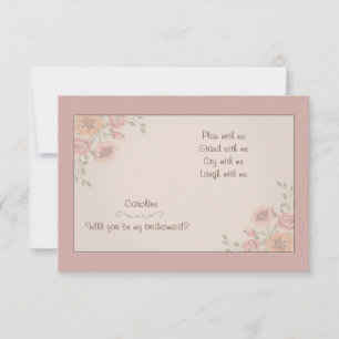 Cartes Bridesmaid Florales Whispers