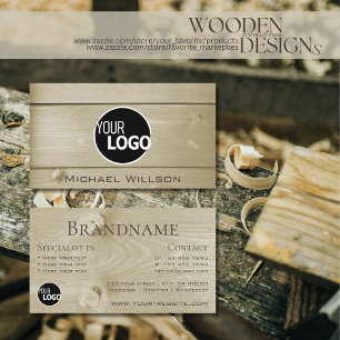 Cartes Brown en bois clair Grain de bois Look ajou
