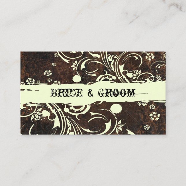 Cartes Brown en cuir moulu (Devant)