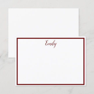 Cartes Burgandy et Blanc personnalisées