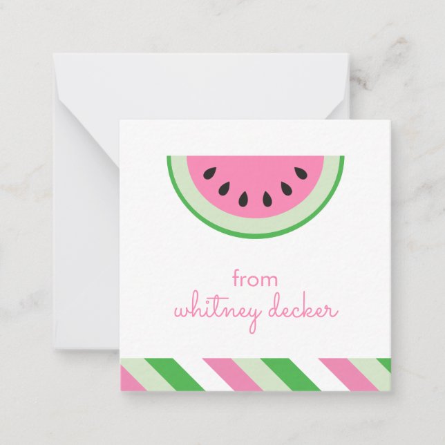 Cartes Cadeau Pink Watermelon Stripes (Devant)